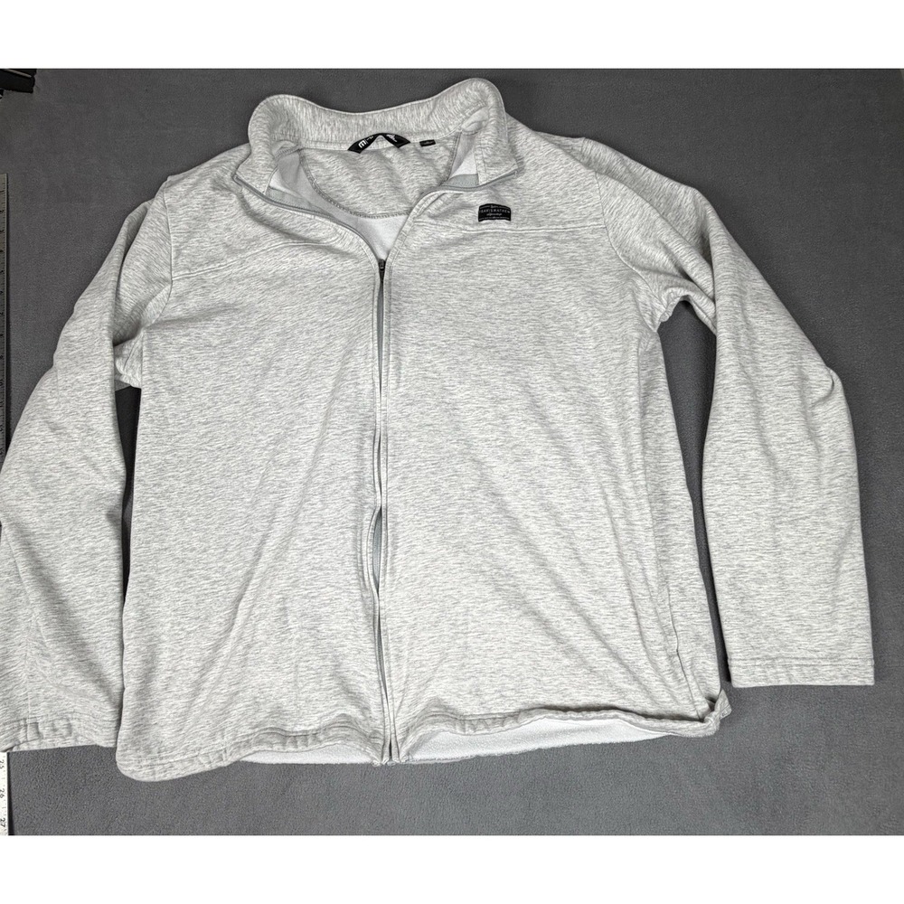Travis Mathew Golf Jacket Mens XL Gray Performance Stretch Full Zip Layering